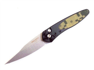 Protech Newport Automatic Knife Camo G-10 (3" Stonewash) 3424
