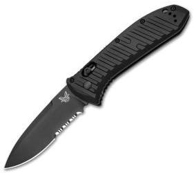 Benchmade 5700SBK Auto Presidio II Automatic Knife (3.7" Black Serr)