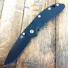 Hinderer Knives: 3.5" XM-18 Slicer Non-Flipper Black & Grey G-10   (Black DLC) - GearBarrel.com