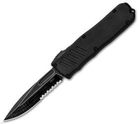 Guardian Tactical RECON-035 D/A OTF Auto Knife (3.3" Black SW Serrated) 93612