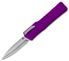 Heretic Knives Cleric Dagger OTF Automatic Knife Purple (3.5" Stonewash)