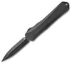 Heretic Knives Manticore-X Double Edge OTF Black (3.75" Battleworn Black) H032-5A - GearBarrel.com