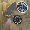 Curtiss Knives Custom Nano Flipper Knife Titanium (2" Stonewash) - GearBarrel.com