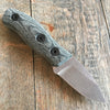 Fiddleback Forge Production Runt Knife Black Canvas Micarta (2.125" Stonewash) - GearBarrel.com