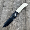 Pro-Tech BT2752 Terzuola ATCF Auto "Tuxedo" Blk Alum / Ivory Micarta / 3D Ti Clip Magnacut Knife