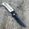 Pro-Tech BT2752 Terzuola ATCF Auto "Tuxedo" Blk Alum / Ivory Micarta / 3D Ti Clip Magnacut Knife