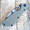 Strider SMF Folding Knife Green G-10 (3.9" Stripe) - GearBarrel.com