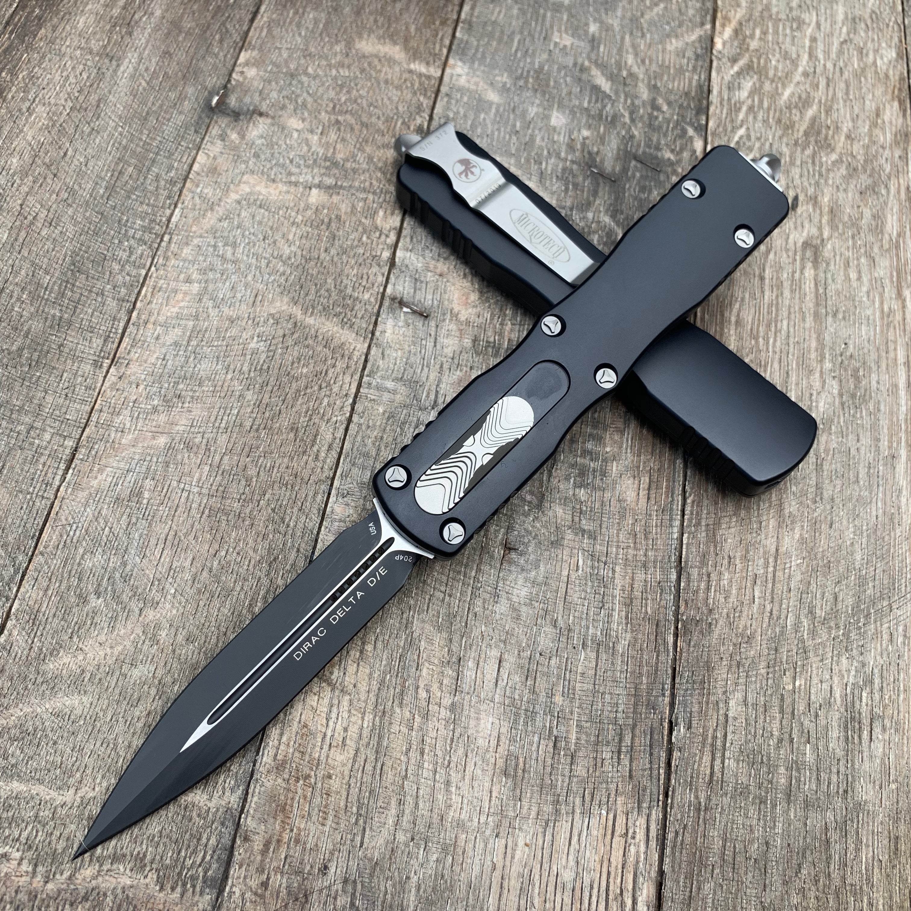Microtech Dirac Delta Dagger OTF Automatic Knife Black (3.75" Black) 227-1 - GearBarrel.com