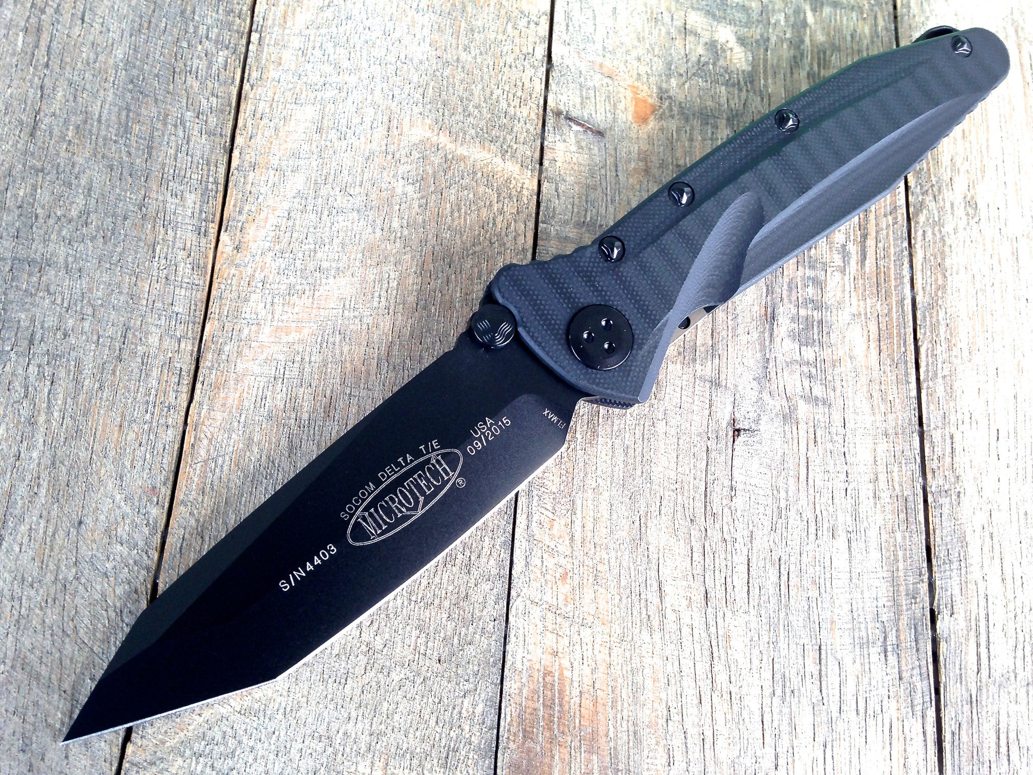 2015 Microtech Socom Delta S/E Folding Knife G-10 (4" Black) 163-1T ...