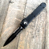 Microtech Ultratech OTF Knife Tactical D/E (3.4" Black Serr) 122-2T - GearBarrel.com