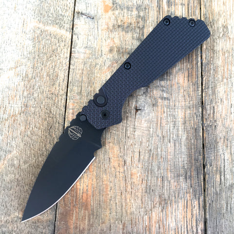 Strider + Protech PT Automatic Knife Knurled Black (2.75" Black) 2307
