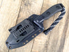 Microtech Currahee Tanto Fixed Blade (4.5" Black Plain) 103-1BL - GearBarrel.com