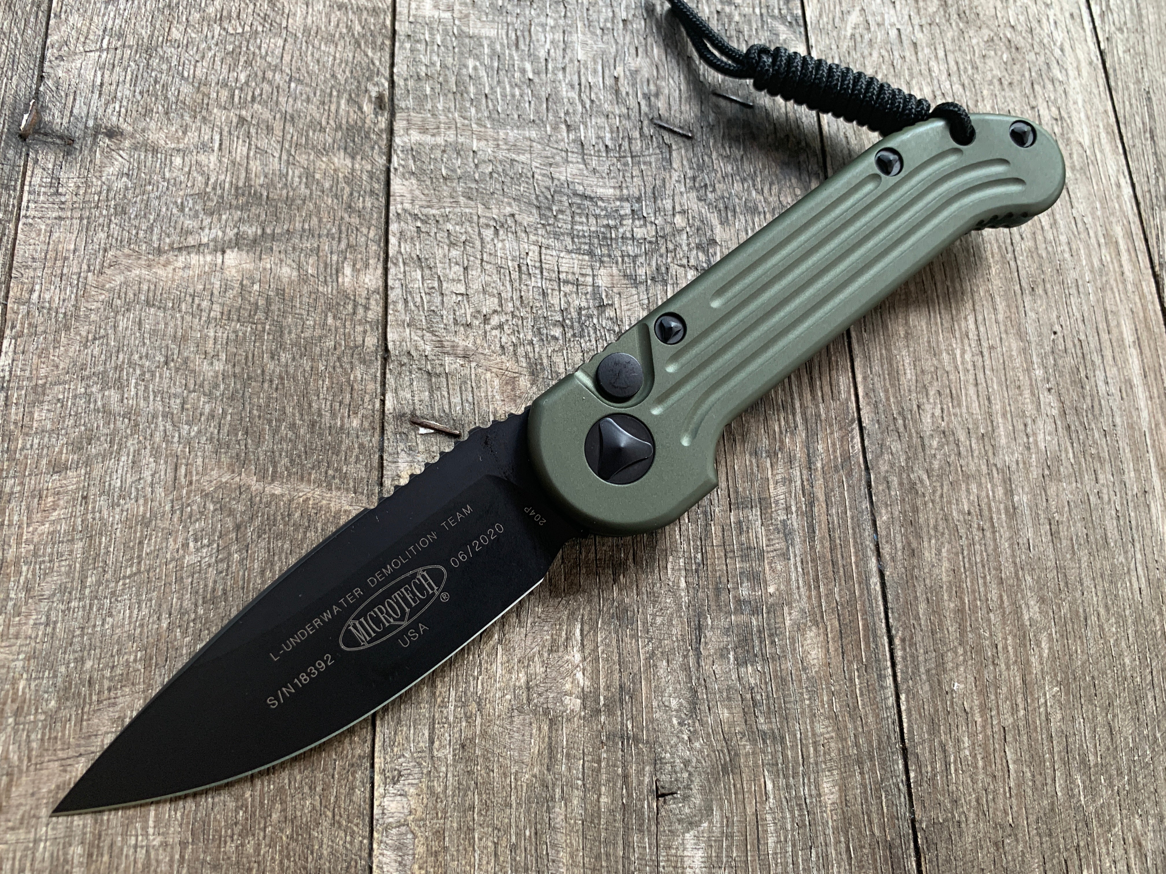 Microtech LUDT Tactical Automatic Knife (3.4"OD Green) 135-1OD