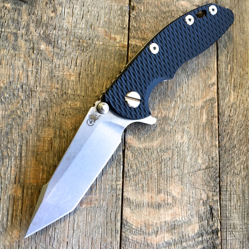 Hinderer Knives XM-18 Harpoon Tanto Flipper Black G-10 (3