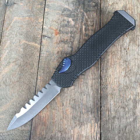 Heretic Knives Hydra Carbon Fiber (Blue Ano Button)