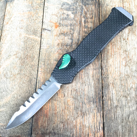 Heretic Knives Hydra Carbon Fiber (Green Ano Button)