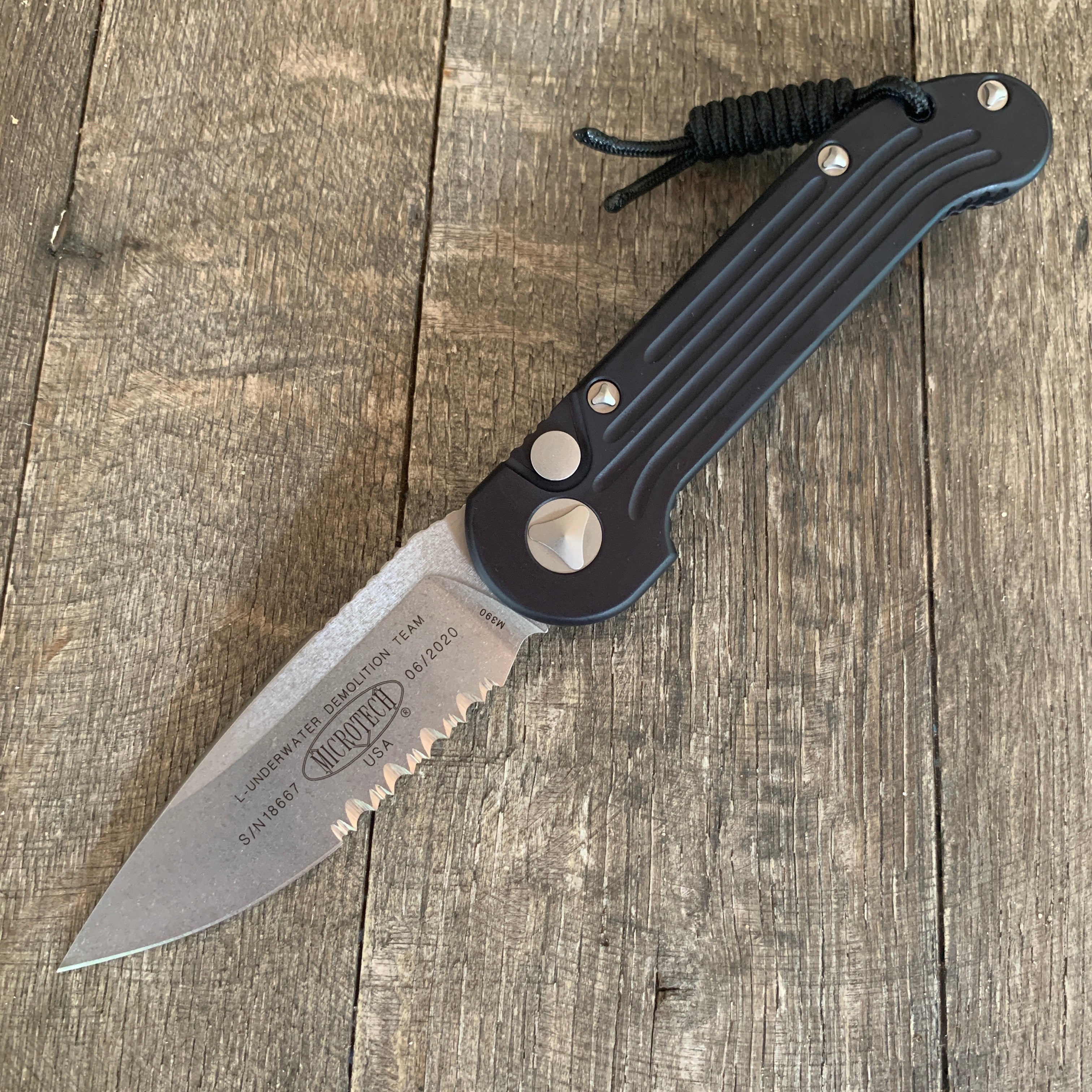 Microtech LUDT Tactical Auto (3.4" Stonewashed) 135-11