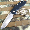 Hinderer Knives XM-24 Spanto Flipper Black (4" Stonewash Plain) - GearBarrel.com
