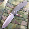Hinderer Knives XM-24 Spanto Flipper OD Green (4" Stonewash Plain) - GearBarrel.com