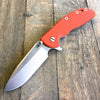 Hinderer Knives XM-24 Spear-point Orange (4" Stonewash Plain) - GearBarrel.com