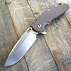 Hinderer Knives XM-24 Spear-point Flipper FDE (4" Stonewash Plain) - GearBarrel.com