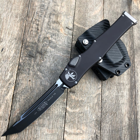 Microtech Halo VI Tanto OTF Automatic  (4.4" Black) 250-1 Non-Safety