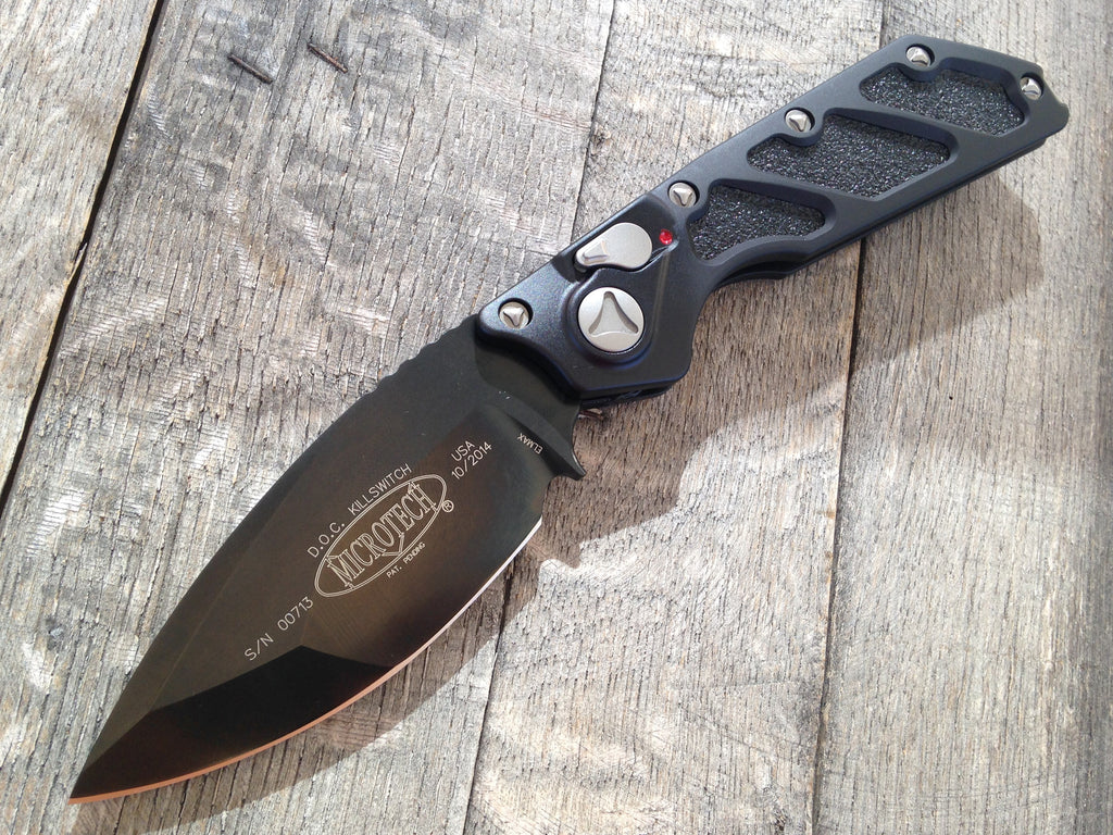 Microtech Killswitch Automatic Knife 154-1 (Black Blade) – GearBarrel.com