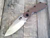 Strider Knives Folder: SMF Gunner Grip 3/4 Grind Stonewashed (Brown) - GearBarrel.com