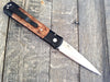 Protech Godfather Automatic Knife Black w/ Maple Burl (4" Satin Plain) 906 - GearBarrel.com