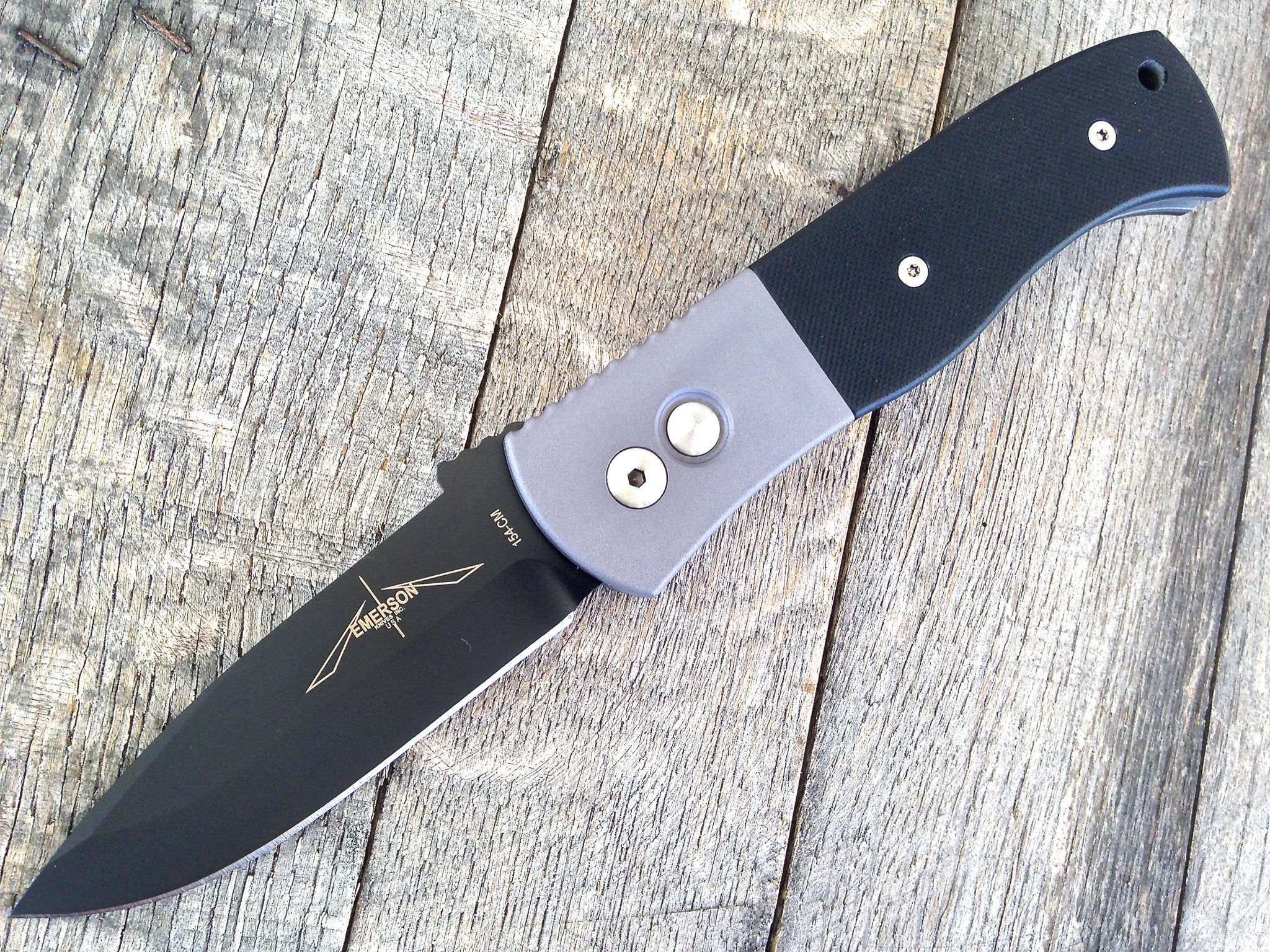 Emerson Protech CQC7A11 Gray Automatic Knife w/ Black G10 (3.25" Black) - GearBarrel.com