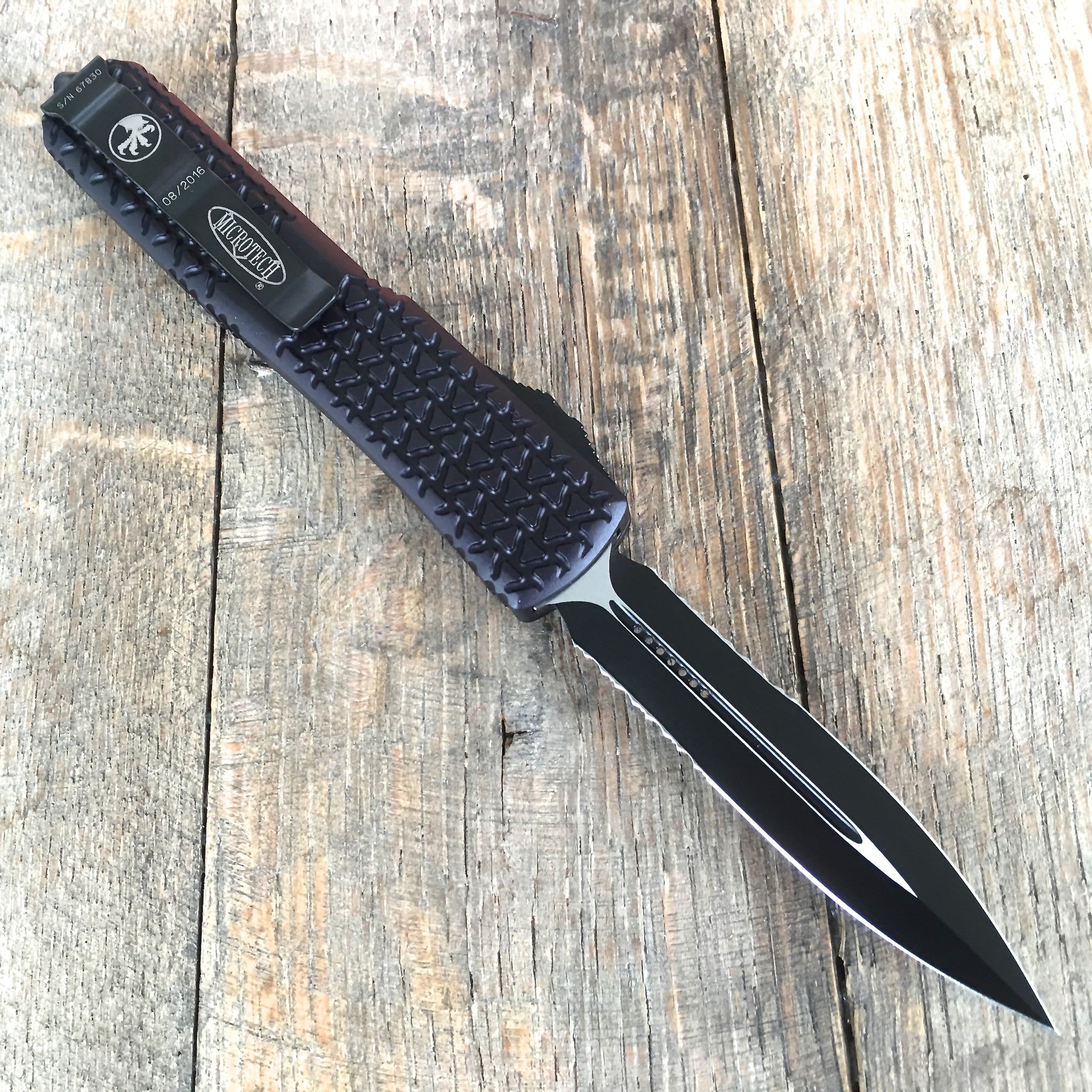 Microtech Tri Pin Microtech Ultratech D/E Automatic Tri-Grip (3.4