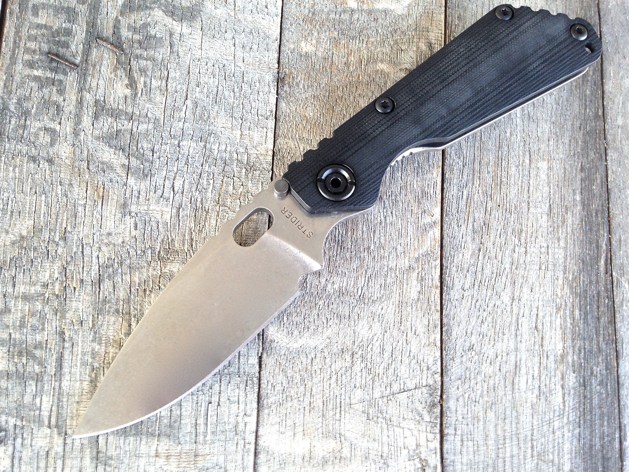 Strider SnG CC Frame Lock Knife Black G-10 (3.5" Blade) - GearBarrel.com