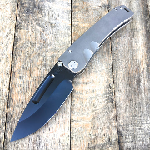 Medford Marauder Knife Tumbled Titanium (4.25" Black PVD) MKT