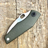 Strider SJ75 Mini Titanium Framelock Knife w/ Green G10 (3" Plain) - GearBarrel.com