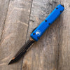 Microtech Ultratech Knife Blue T/E OTF Automatic (3.44" Black Serr) 123-2BL - GearBarrel.com