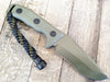 Microtech Currahee Drop Point Knife Fixed Blade (4.5" OD Green Serr) 102-2GR - GearBarrel.com