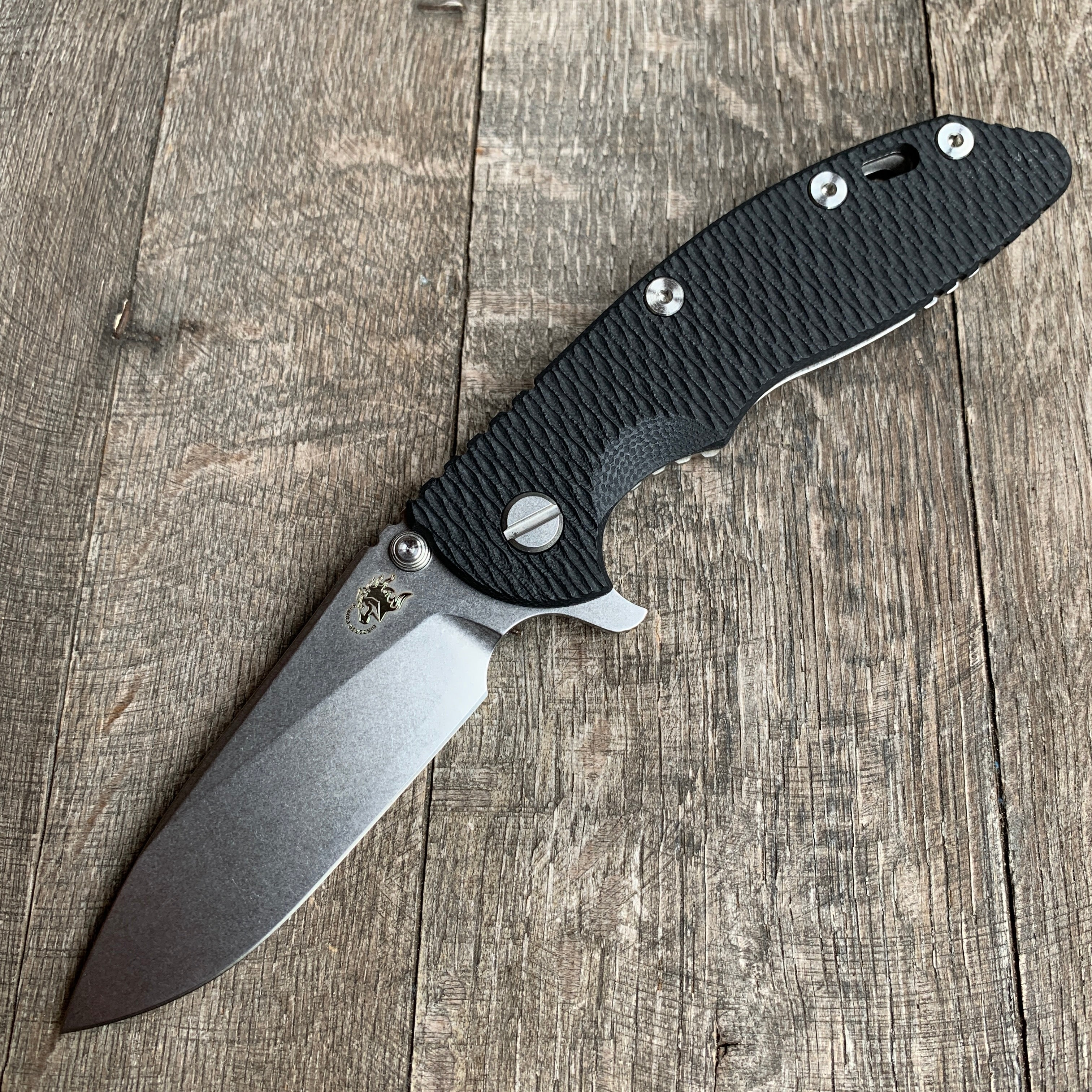 Hinderer Knives 3.5" XM-18 -Black G-10  Stonewashed