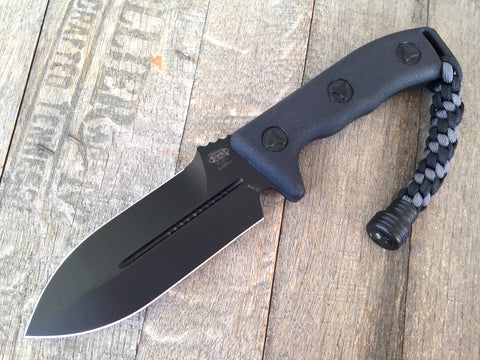 Microtech Crosshair D/E Fixed Blade  (5" Black Elmax) 101-1BL