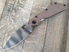Strider SMF Knife Brown G10 GG Gunner Grip (3.9" Tiger Stripe Plain) - GearBarrel.com