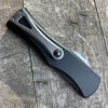 Microtech Hera OTF Automatic Knife F/S Black Aluminum (3" Stonewash Serr) 702-12