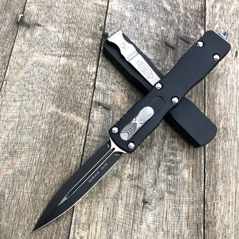 Microtech Dirac Dagger OTF Knife Black (2.88" Two-Tone) 225-1