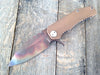 Medford Knife & Tool 187F Flipper Knife Coyote G-10 (3.4" Vulcan) - GearBarrel.com