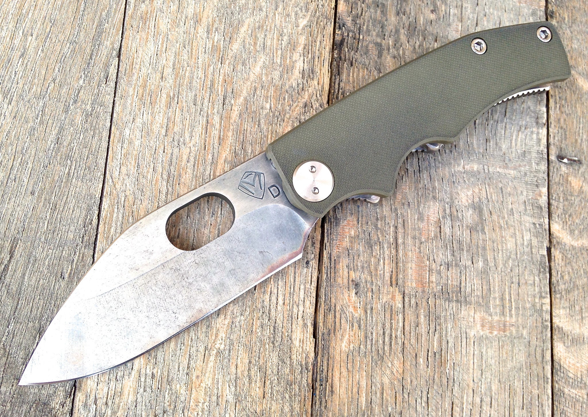 Medford Knife & Tool 187RMP  OD Green G-10 (3.35" Vulcan) - GearBarrel.com