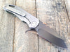 Medford Knife & Tool 187F Flipper Knife OD G-10 (3.4" Grey PVD ) - GearBarrel.com