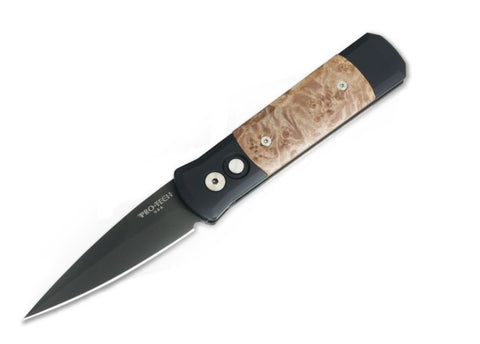 Protech Godson Automatic Knife Maple Burl (3.15" Black) 707
