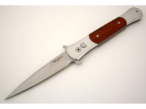 Protech Large Don Silver Automatic Knife Cocobolo (4.5" Satin) 1908-C