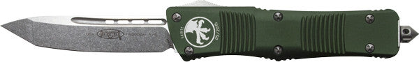 Microtech Troodon Knife Tanto OTF (3" Stonewash Plain) 140-10OD - GearBarrel.com