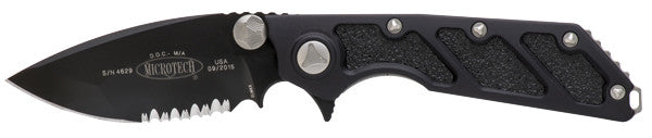 Microtech DOC Flipper Frame Lock Knife (3.75" Black Serr) 153-2 - GearBarrel.com