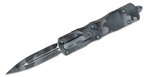 Microtech 225-1UCS Signature Series Dirac AUTO OTF Knife 2.92" Urban Camo Double Edge Dagger Blade, Urban Camo Aluminum Handles
