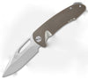 Medford On Belay Frame Lock Knife Bronze Ti (4.125" Stonewash) MKT - GearBarrel.com